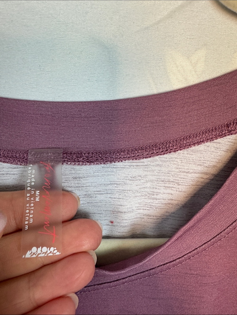 FP Movement by Free People Plum Tank with Pink, Red and Olive Wave Stripes - Picture 2 of 5